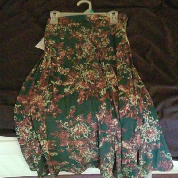 Lularoe Azure green/gold/pink skirt XS , NWT - Picture 3 of 3